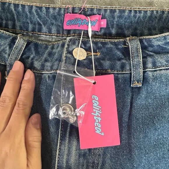 Edikted supper baggy wide leg denim jeans - Picture 9 of 15